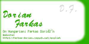 dorian farkas business card